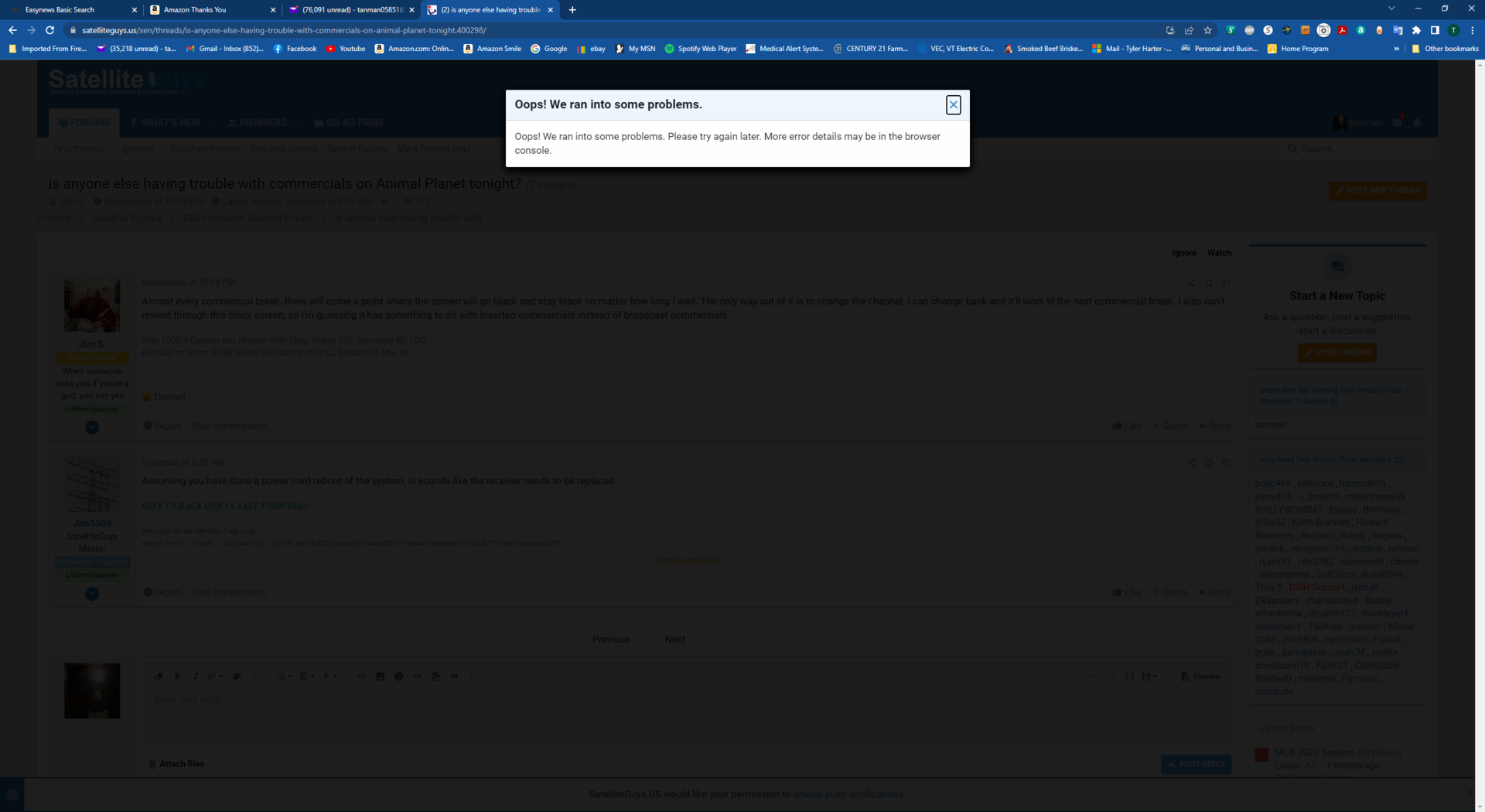 (2) is anyone else having trouble with commercials on Animal Planet tonight_ _ SatelliteGuys.U...png