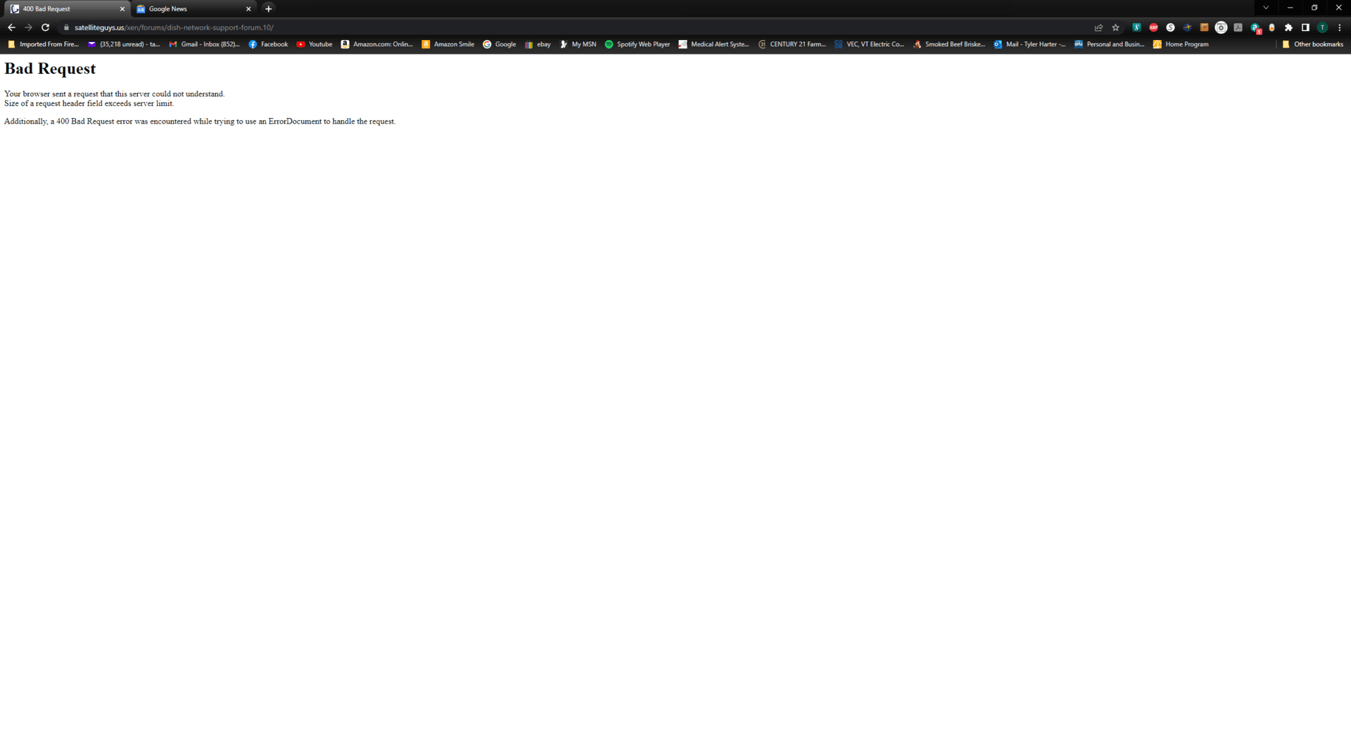 400 Bad Request - Google Chrome 3_24_2022 6_58_03 PM.png