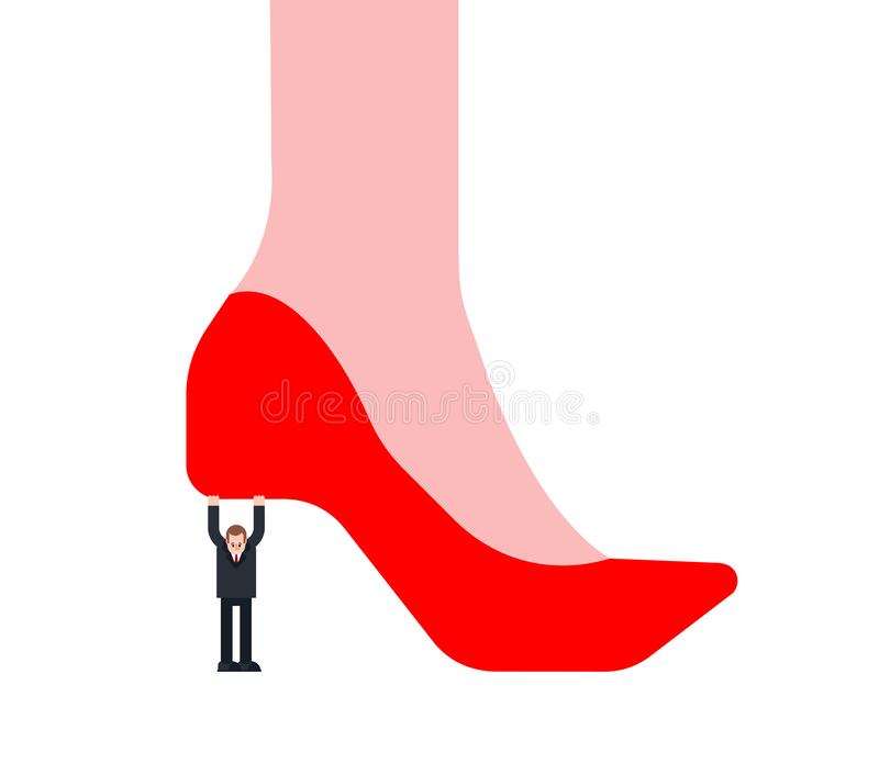 henpecked-man-holding-woman-shoe-vector-illustration-155214096.jpg