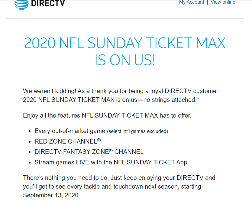 DIRECTV will stream NFL Sunday Ticket to more people this year - The Solid  Signal Blog