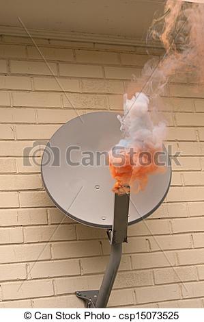 Smoking tv satellite dish clip art csp15073525