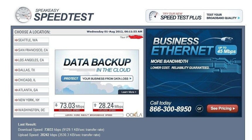 Speedtest w SB6121.jpg Speedtest w SB6121.jpg